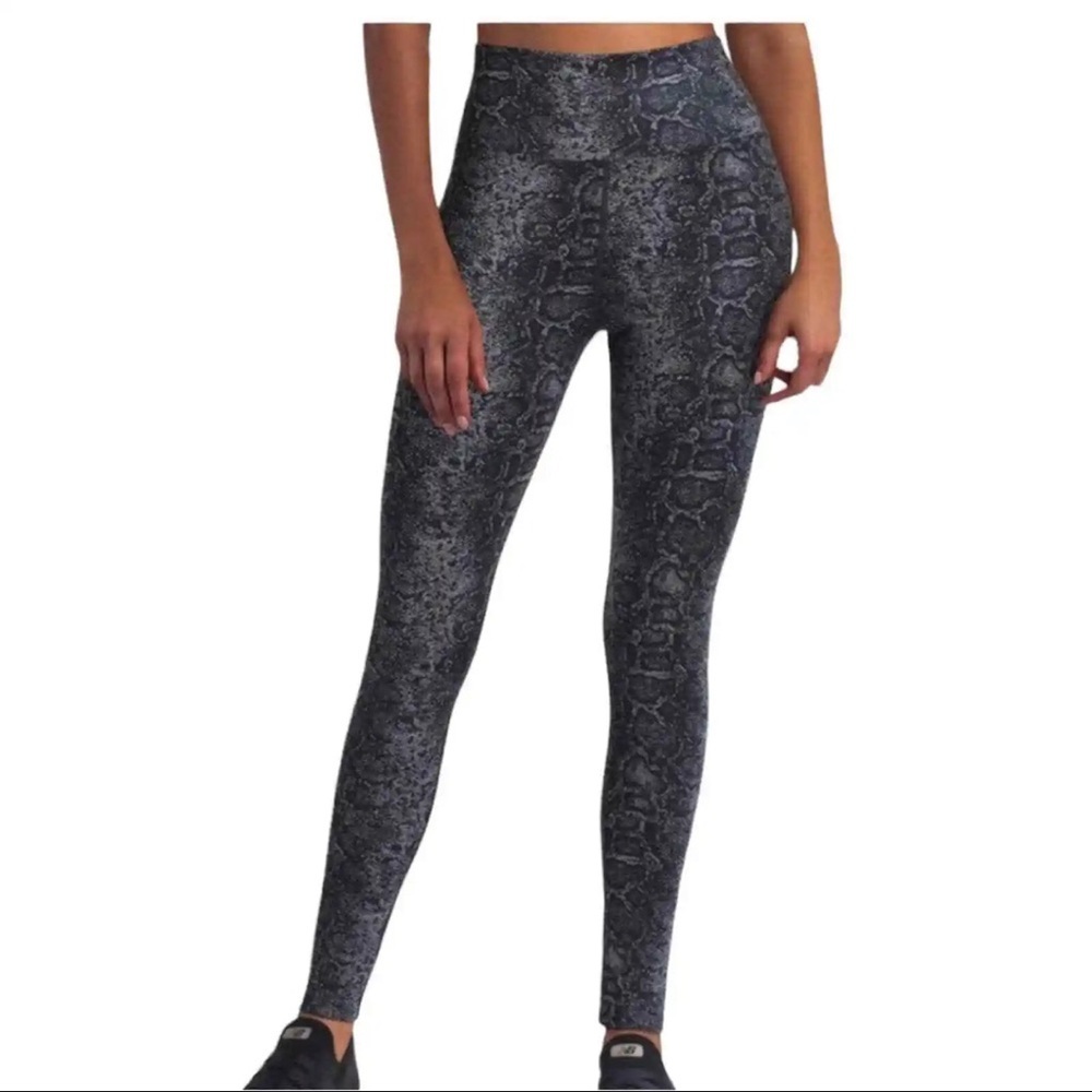 Halston Studio Snake Skin Legging Customizable Black Women’s Size L NWT